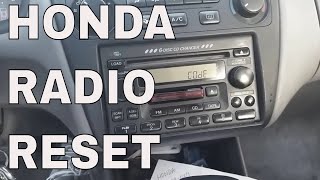 How to reset Honda radio with a code 🚘 disconnected battery cable  HELP ME REACH 1000 SUBS! SUBCRIBE