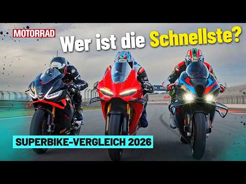 Das SCHNELLSTE Superbike 2026! BMW M 1000 RR vs. Ducati Panigale V4 S vs. Aprilia RSV4 Factory