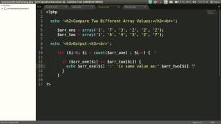 How to Compare Two Different Array Values in PHP - Video Toturial
