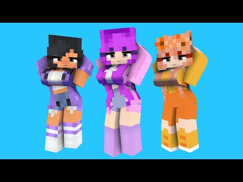 COUPLE DANCE DARLING OHAYO | APHMAU NEW CREW ZOEY AND MIA - MINECRAFT ANIMATION #shorts