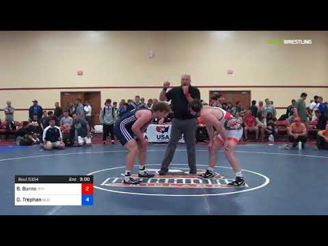2018 Marine Corps US Open/UWW Junior Freestyle 97 Rnd Of 16 - Brian Burns (Irtc) Vs. Owen Trephan
