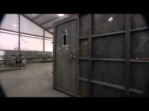 Testing one of our bullet proof doors- By RISING S BUNKERS