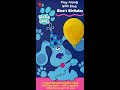 Opening To Blue S Clues Blue S Birthday 1998 VHS