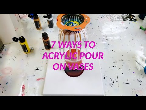 7 Amazing Acrylic Pour on Vases Compilation / Awesome 2 for 1 Art Projects!