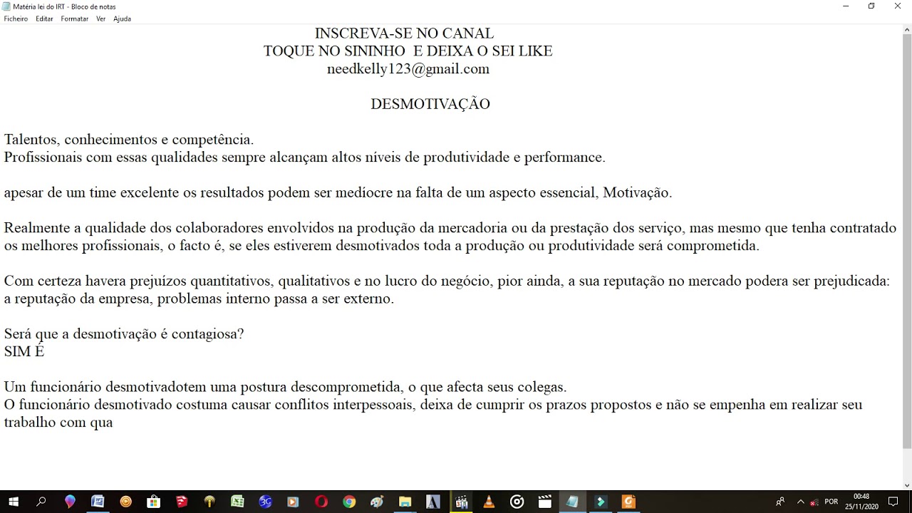 Desmotivação
