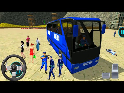 US Police Bus Mountain Driving Simulator  #2 - Transport Bus Driving Android Gameplay