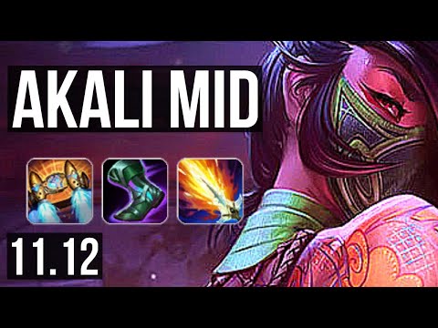 AKALI vs QIYANA (MID) | 9 solo kills, 1.8M mastery, 400+ games, Dominating | NA Diamond | v11.12