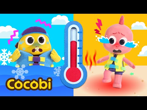 Chaud vs Froid à la plage | Chansons pour Enfants | Cocobi