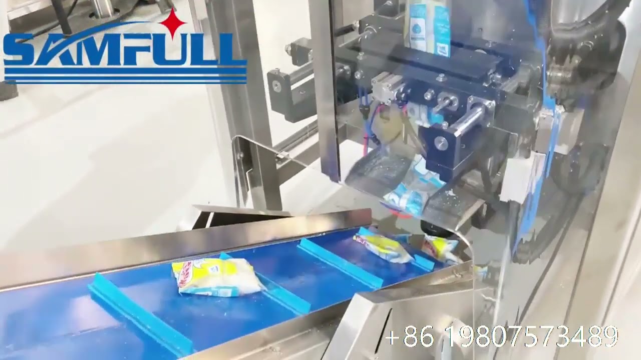 Samfull 300g wet salt vffs form fill seal volumetric cup filler packing machine
