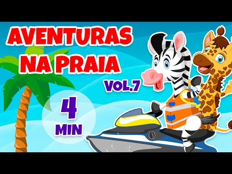 Aventura na Praia Vol. 7 - Giramille 4 min | Desenho Animado Musical