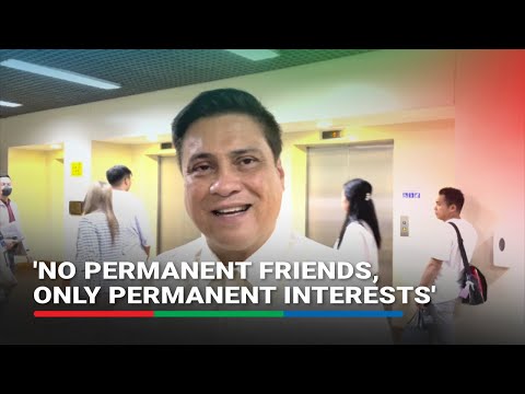 Zubiri on politics: 'There are no permanent friends, only permanent interests'