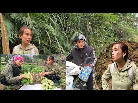 One side sells vegetables. The other side has to avoid paying motorbike taxi fares. Ly Vy Ca 