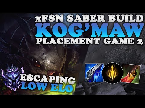 TRYING xFSN SABER KOG'MAW BUILD - Escaping Low Elo Season 10 | League of Legends