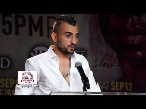 Vanes Martirosyan Talks at Mayweather vs. Berto Press Conference