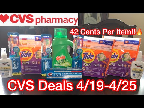 CVS DEALS 4/19-4/25||ESSENTIAL ITEMS|| 42 CENTS PER ITEM🔥