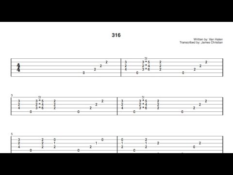 How to Play 316 (Van Halen): Guitar Lesson with Tab