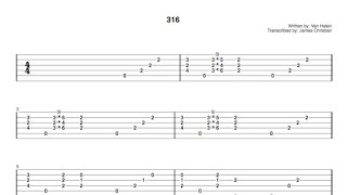 How to Play 316 (Van Halen): Guitar Lesson with Tab