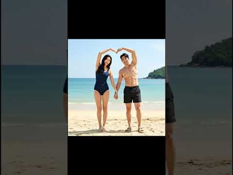 From a Heart to a Kiss: The Perfect Beach Moment 💕