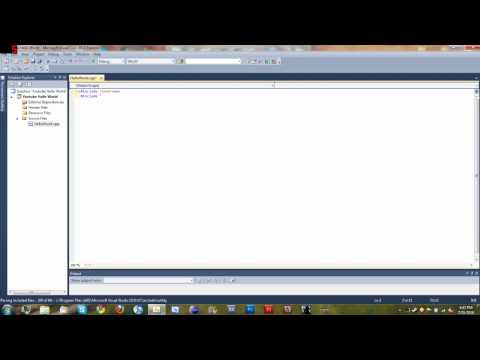 Visual C++ 2010 Tutorial 1 - Hello World