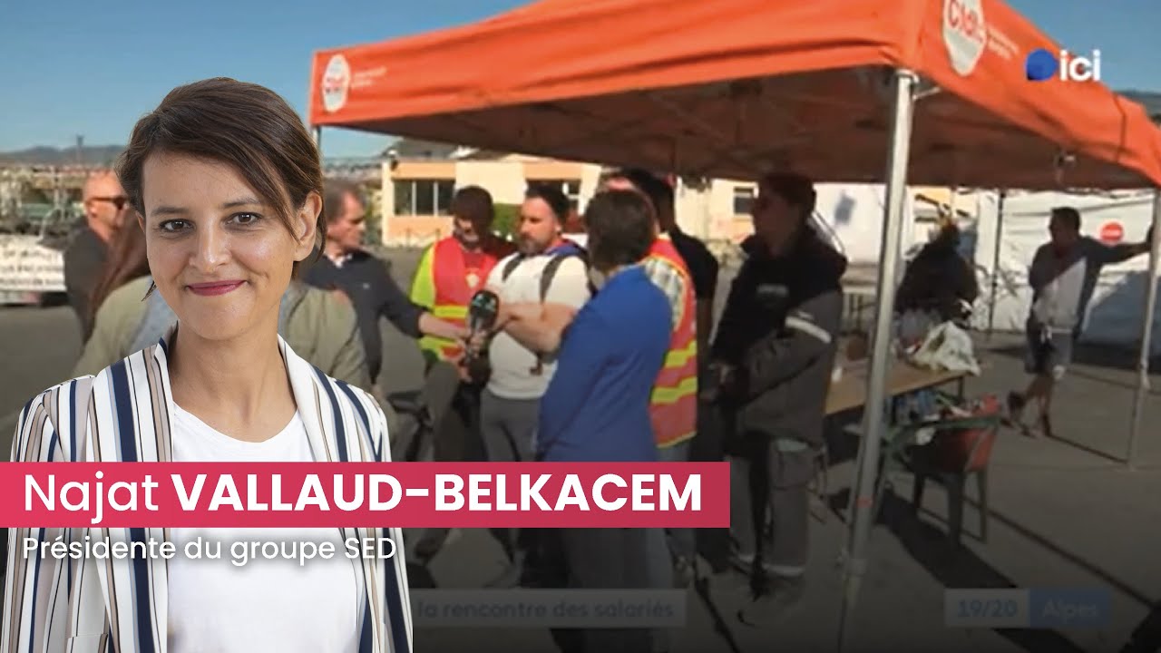 Najat Vallaud-Belkacem à la rencontre des salariés en grève d'Arkéma
