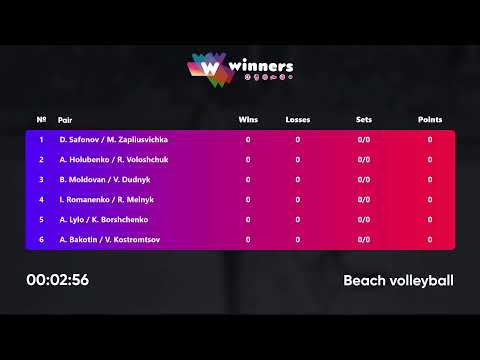 21:35 A. Holubenko / R. Voloshchuk-D. Safonov / M. Zapliusvichka 13.08.2022|Winners Beach Volleyball