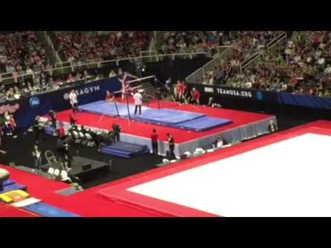 Gabby Douglas 2016 Olympic Trials Uneven Bars Warm Up