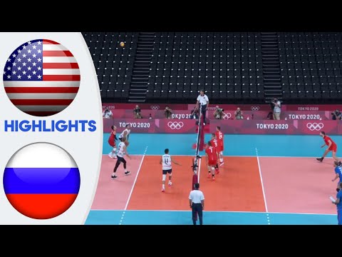 United States vs Russia Highlights Men's Volleyball Olympic Tokyo 2021 Preliminary Round - Pool B