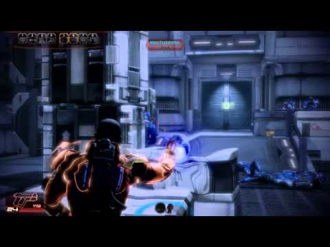 Mass Effect 2 - Blue Suns guy yelling in terrible agony