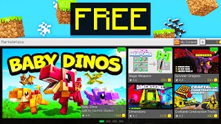 How To Get FREE TEXTURE PACKS, MAPS, & SKIN PACKS in The Minecraft Bedrock Marketplace!