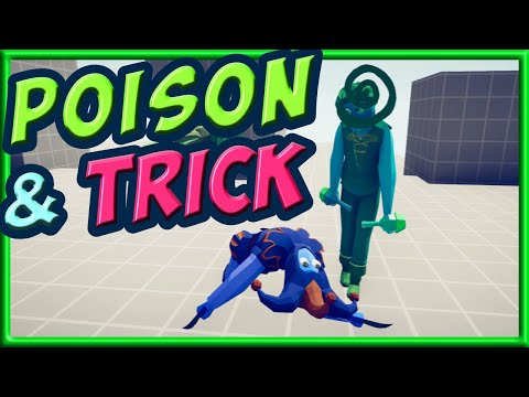 Poison & Trick! Jester and Potionseller vs Every Faction 2v1 - TABS Bug DLC Mods gameplay