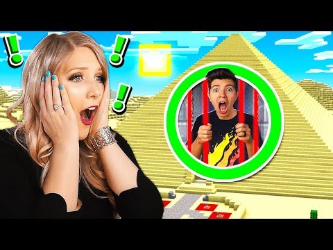 TRAPPED IN MINECRAFT PYRAMID PRISON! *WIFE IS SCARED*