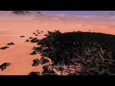 27,600 Dire Wolves vs 1,500 Golden Knights and Archers Ultimate Epic Battle Simulator
