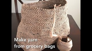 Making Plarn Yarn from Grocery Bags to Crochet With | Totes Bags Etc Recycle Upcycle by GemFOX