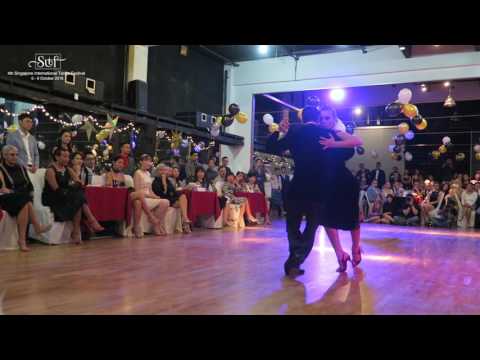  Neri Piliu  and  Yanina Quiñones  are  dancing  at  Singapore International Tango Festival  in  2016