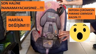 Oto bebek koltuğu nun detaylı sökümü bakımı montajı nasıl yapılır.Artık daha temiz daha güvenli.