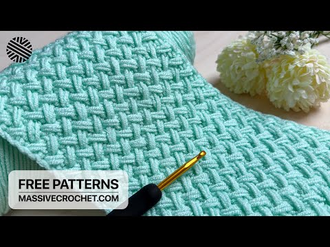 SUPER EASY (1 ROW REPEAT) Crochet Pattern for Beginners! 👍 Crochet Stitch for Baby Blanket & Bag