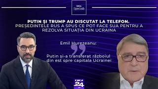 Putin și Trump au discutat. Hurezeanu: Putin și-a transferat războiul spre capitala Ucrainei
