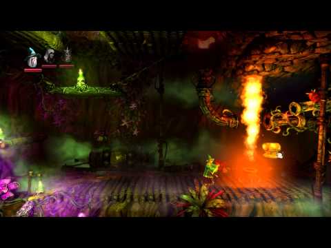 Trine 2 Hardcore walkthrough, PS4, Level 6 - Schattenbaeume - Shadowed Halls - solo