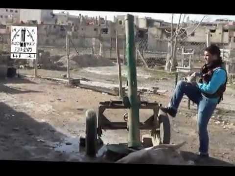 استهداف كتيبة أنصار الحق وكتيبة أسامة بن زيد بقذائف هاون عيار 120 إدارة الدفاع الجوي في بلدة المليحة في ريف دمشق