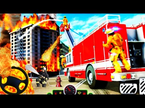 🔥Fire Fighter Rescue Simulator Game 3D - 911 Emergency Fire Truck Rescue Simulator Gameplay   