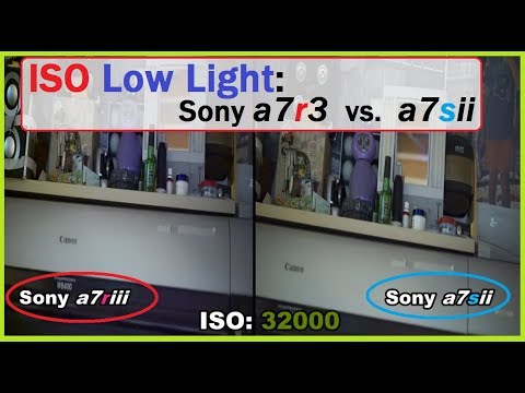 Sony a7r3 vs a7s2 ISO Low Light Test - a7riii vs a7sii ISO Test comparison