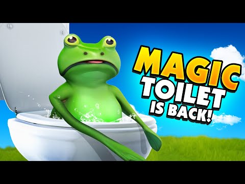 Flushing The FROG And Other STUFF Into the New MAGIC TOILET! - Amazing Frog?