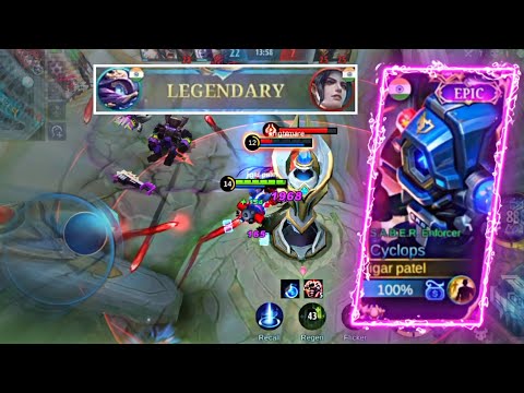 CYCLOPS BURST DAMAGE + LIFESTEAL!! LEGENDARY!! CYCLOPS CRIT BUILD 2022 | MLBB