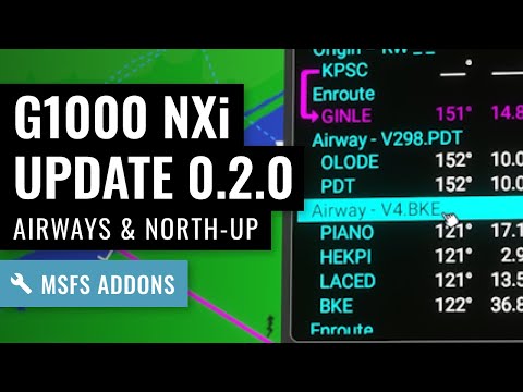 MSFS: G1000 NXi Update 0.2.0 - Airways, North-Up Map, Brightness - Microsoft Flight Simulator