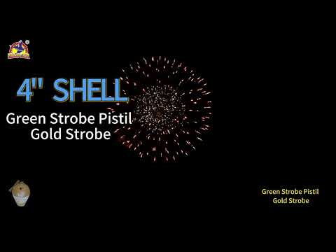 4-inch Green Strobe Pistil Gold Strobe #fireworks#Shells