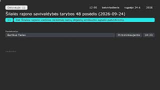 Šilalės rajono savivaldybės tarybos 48 posėdis