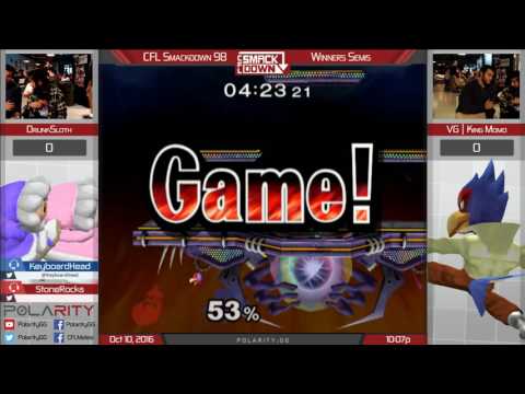 CFL Smackdown 98 Melee - Drunksloth (ICs) vs VG King Momo (Falco) - Winners Semis