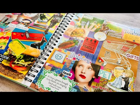 Maximalist Collage Approach✂️📓 BIG RANDOM GLUE BOOK￼