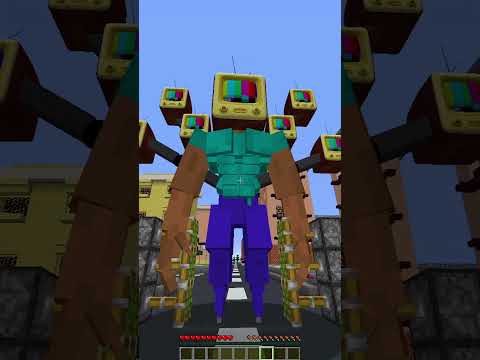 Skibidi Toilet Steve vs TV Man Boss 😱 #shorts #minecraft