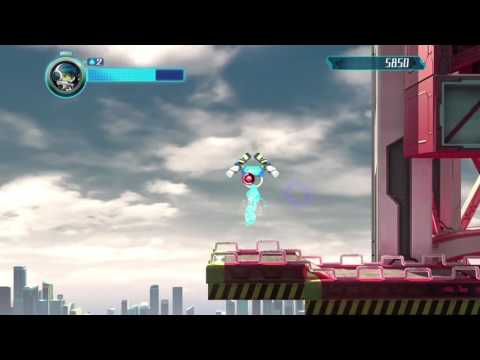 Mighty No. 9 playthrough pt7 - Sky High Challenge (Aviator Boss)